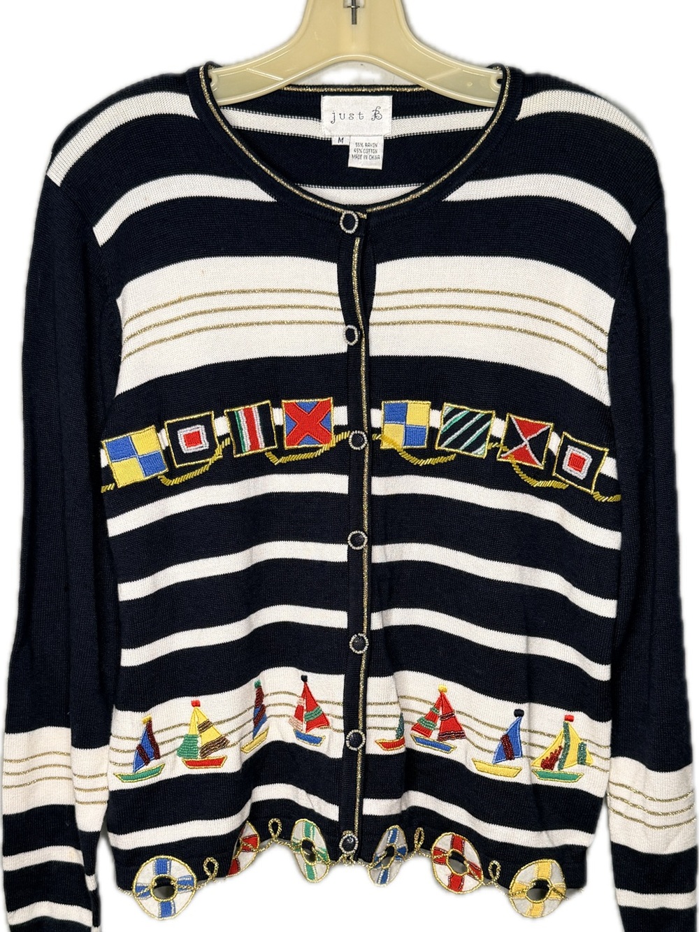 Just B Embroidered Cardigan Sweater